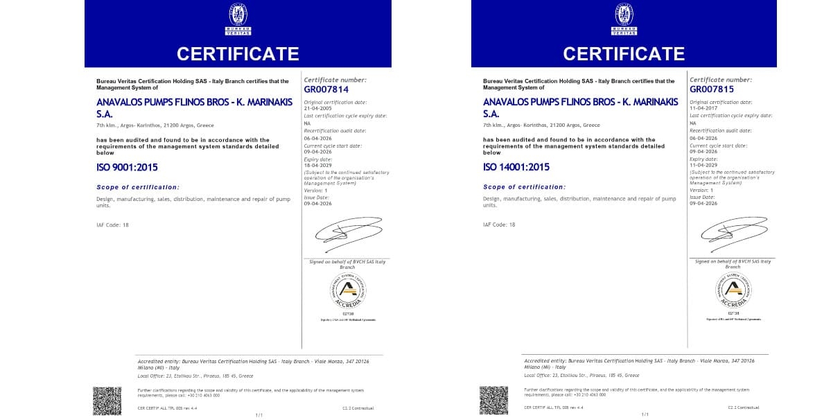 ISO 9001:2015 & ISO 14001:2015
